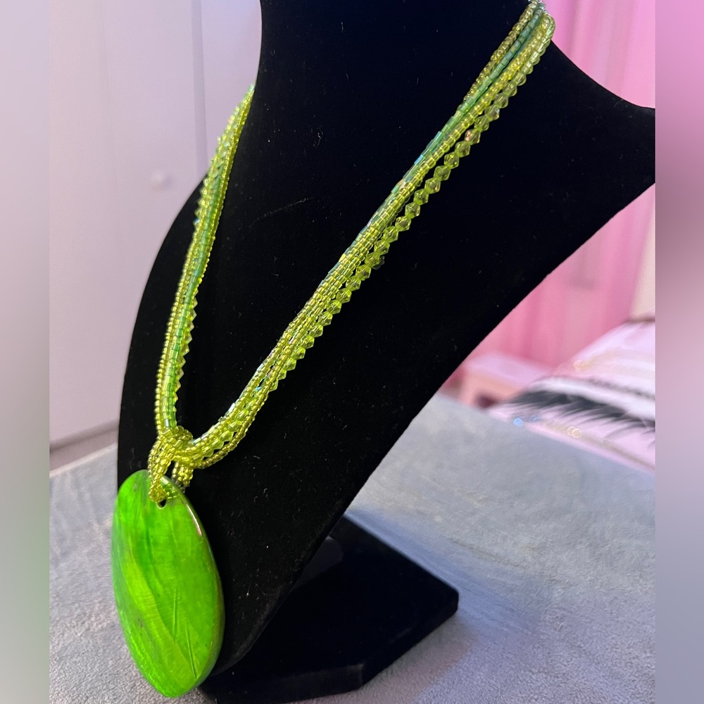 Green Beaded Necklace